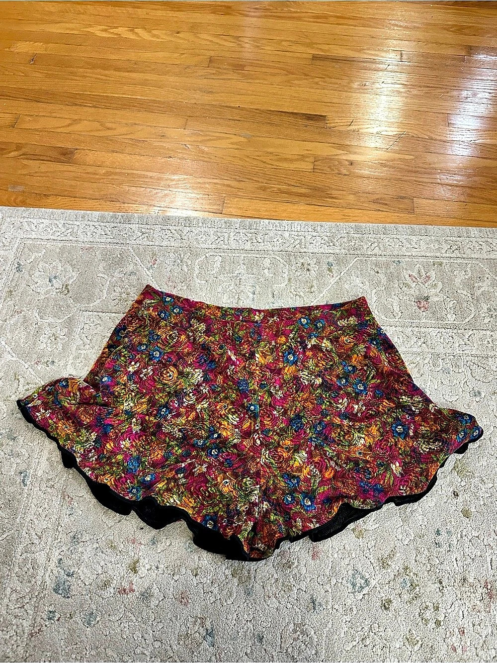 One Teaspoon Floral Mini Skirt in Multicolor Like New